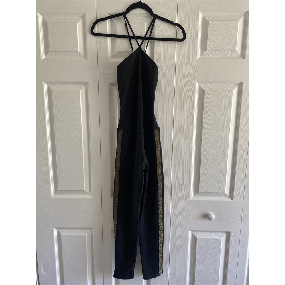 Babalu‎ Fitness One Size Black Athletic Workout Unitard Lift Triathalon